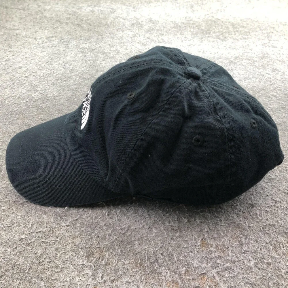 The North Face Hat Cap Strap Back Mens One Size Black Baseball Logo Outdoor